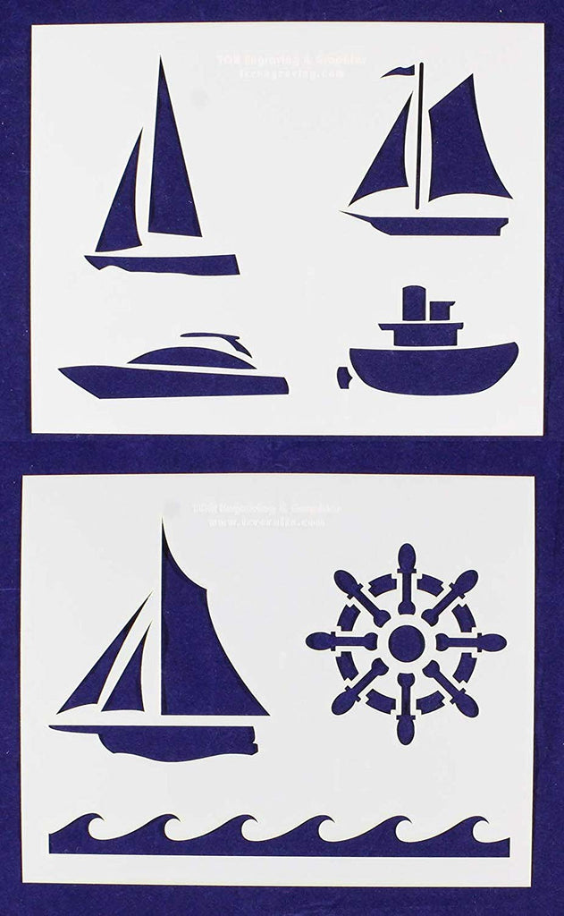  Stencil Stop Black Pearl Sailboat Stencil - Reusable for DIY  Projects, Painting, Drawing, Crafts - 14 Mil Mylar Plastic (9.5 x 12  inches) : Arts, Crafts & Sewing