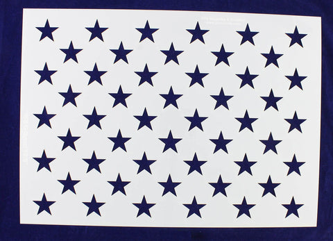 50 Star Field Stencil 14 Mil-G-Spec -19.3"L - Painting /Crafts/ Templates