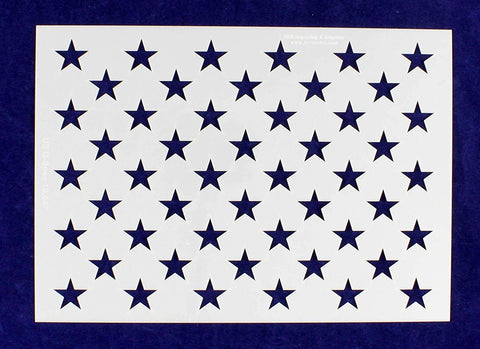 50 Star Field Stencil 14 Mil-G-Spec -10.64"L - Painting /Crafts/ Templates