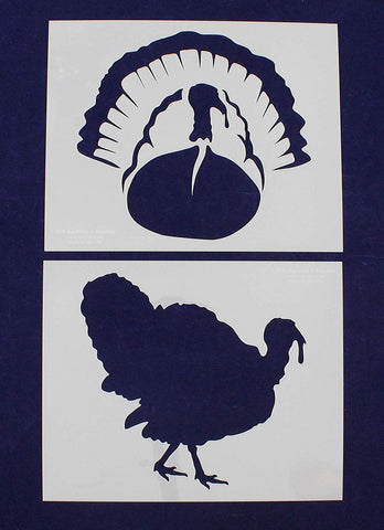 Turkey Lg Stencils - 2 Piece Set - 8 X 10 Inches