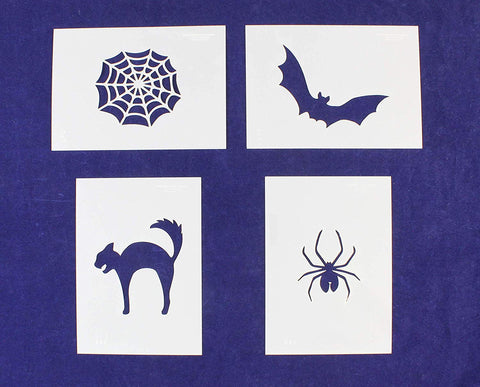 Parent Stencil Halloween 4 Piece Set (Cat, Bat, Web, Spider)