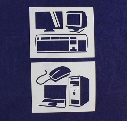 Computer Stencils - 2 Piece Set - 8 x 10
