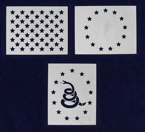 3 pc Set StarField Stencils - Painting /Crafts/ Templates