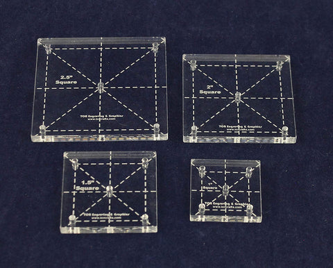 Square Quilting Templates. 1/4 Inch 1, 1.5, 2, 2.5 Inches