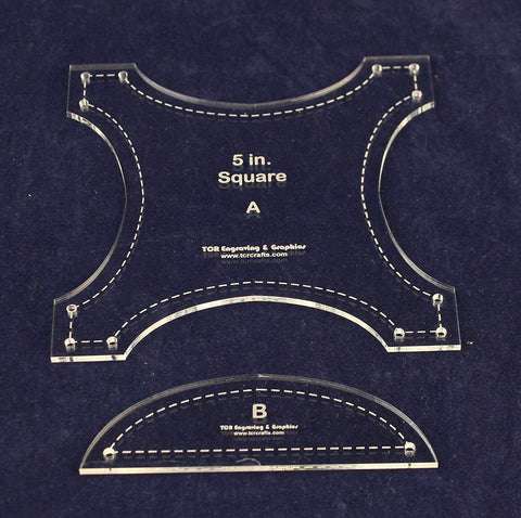 Robbing Peter to Pay Paul 5"- 2 pc Quilting Template Set-Acrylic 1/8"