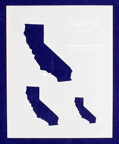 State of California 8x10 Stencil (2", 3", 4") 14 Mil Mylar - Painting/Crafts/ Templates