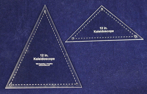 2 Pc Kaleidoscope Set For 12" Finished Square W/holes & Seam Allowance-1/8