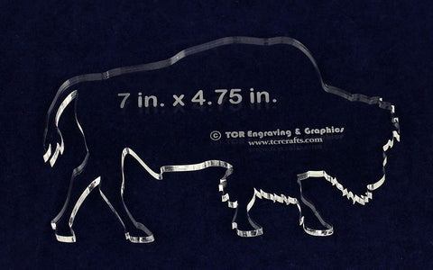 Buffalo - Clear 7 x 4.75 Inches -1/4 Inch Thick Acrylic