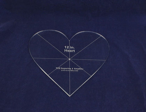 Heart Template 12 Inches - 1/4 Inch Thick