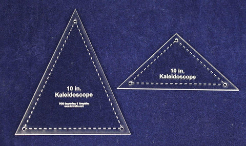 2 Pc Kaleidoscope Set For 10" Finished Square W/holes & Seam Allowance-1/8