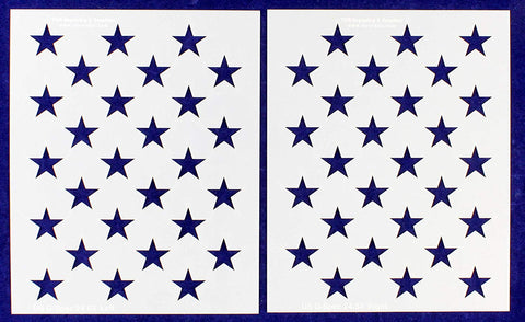 50 Star Field Stencil G-Spec 24.63" 2 Pieces- 14 Mil Painting /Crafts/ Templates
