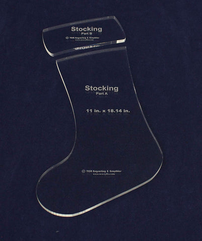 Holiday Stocking 2 Piece Set 11 x 18 Inches