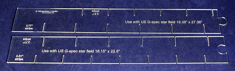 2 Piece Set- Flag Stripe Marker-1/8" Acrylic-22.8 & 27.36