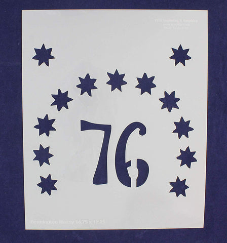 13 Star Field Stencil - Bennington- US/American Flag - 14.75 x 12.25 Inches