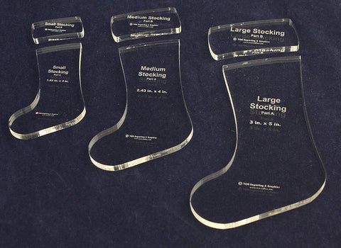 Holiday Stocking 6 Piece Set -1/4 Inch Thick