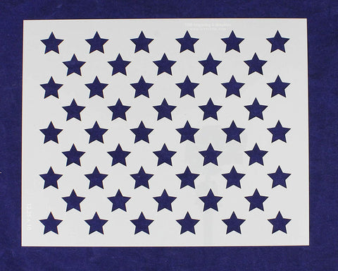 50 Star Field Stencil 14 Mil -13.25"W X 10"H - Painting /Crafts/ Templates