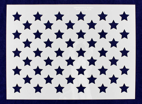 50 Star Field Stencil 14 Mil -12"W X 16.5"H - Painting /Crafts/ Templates