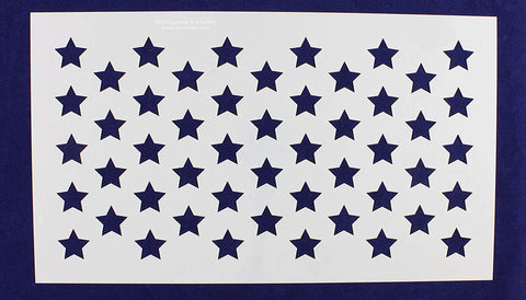 50 Star Field Stencil 14 Mil -11"H X 19L" - Painting /Crafts/ Templates