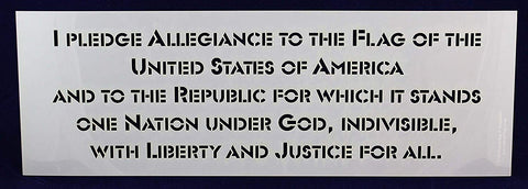 Pledge of Allegiance-US 1 Piece Stencil Painting /Crafts/ Templates