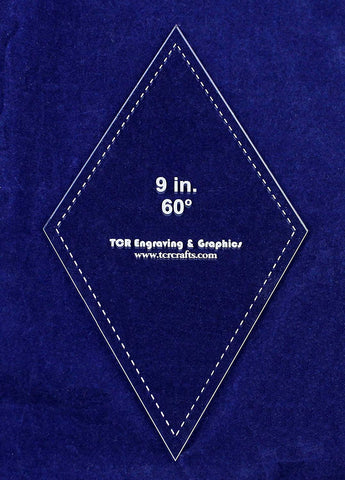 Diamond Template 9" - Clear 1/8" 60 Degree
