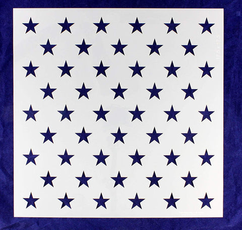 50 Star Field Stencil 14 Mil -17.5"H x 17.5"W - Painting /Crafts/ Template