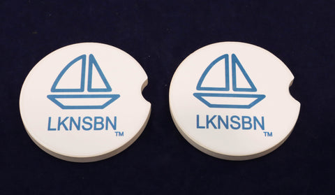 LKNSBN Ceramic Car Coasters - 2 Piece Set