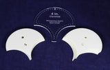Mylar 4" Clamshell 51 Piece Set - Quilting / Sewing Templates
