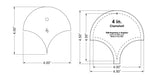 Mylar 4" Clamshell 51 Piece Set - Quilting / Sewing Templates