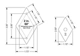 Mylar 2" Diamonds 51 Piece Set - Quilting / Sewing Templates