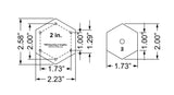 Mylar 2" Hexagon 51 Piece Set - Each side measures 1 Inch