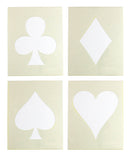 Card Suit Stencils 4 Piece Set 5 x 7 Inches