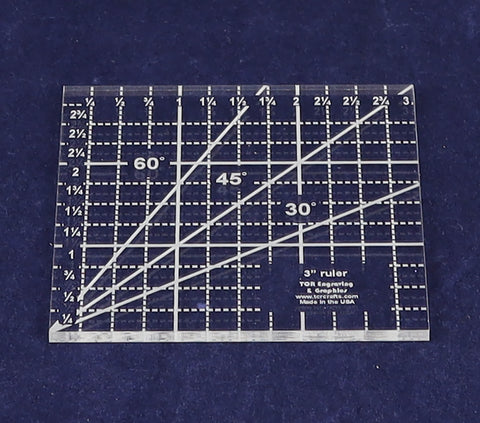 3 Inch Square Ruler -Acrylic 1/8 Inch Thick- Quilting/Sewing – Quilting  Templates and More!
