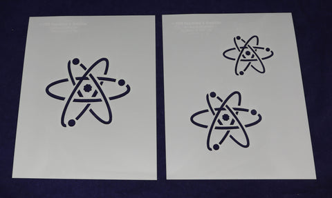 Atom Science Stencils 3,4,5 Inches- 2 Piece Set 14 Mil 8 X 10 Inches
