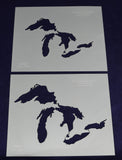 Great Lakes 2 Piece Stencil Set-Mylar 14 Mil 8 x 10 Inches