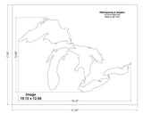 Great Lakes Stencil -Mylar 14 Mil 17 x 21.5 Inches