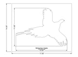 Large Flying Pheasant Stencil -1 pc-Mylar 14mil - Painting /Crafts/ Templates