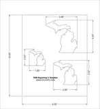 State of Michigan 8x10 Stencil (2, 3, 4 Inches) 14 Mil Mylar - Painting /Crafts/ Templates