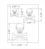Skull Stencil 14 Mil- 2, 3, 4 Inches -1 Sheet-Painting /Crafts/ Templates