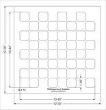 Chess/Checkerboard Stencil 14 Mil -12" X 12" - Painting/Crafts/ Templates