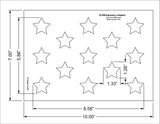 13 Star US Flag Field Stencil 14 Mil -7"H X 10"L - Painting/Crafts/ Templates