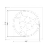 Star Stencil to Make Tennessee State Flag 12 x 12 Inches Overall