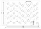 50 Star Field Stencil US American Flag G-Spec 20.16 Inches