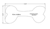 Dog Bone Quilting Template 12 x 5.25 Inches - Clear 1/4 Inch Thick Acrylic