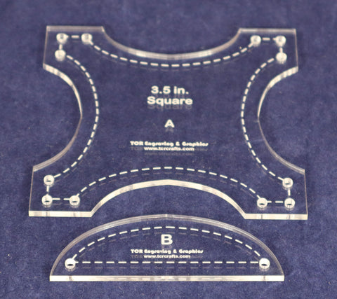 Robbing Peter to Pay Paul 3.5 Inches- 2 Piece Quilting Template Set-Acrylic 1/8 Inch