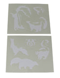 Skunk Stencils-Mylar 2 Pieces of 14 Mil 8 X 10 Inches- Painting /Crafts/ Templates
