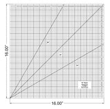 Square Ruler 16 Inches - Clear Acrylic - Quilting/Sewing