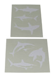 Shark Stencils-Mylar 2 Pieces of 14 Mil 8 X 10 Inches- Painting /Crafts/ Templates