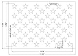 50 Star Field Stencil 14 Mil -G-Spec 21.25