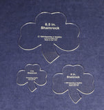 Shamrock 3 Piece Set - 1/4 Inch Clear Acrylic Quilting Template
