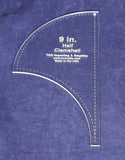 Half Clamshell Template 9 Inches -  Clear Acrylic 1/8 Inch Thick
